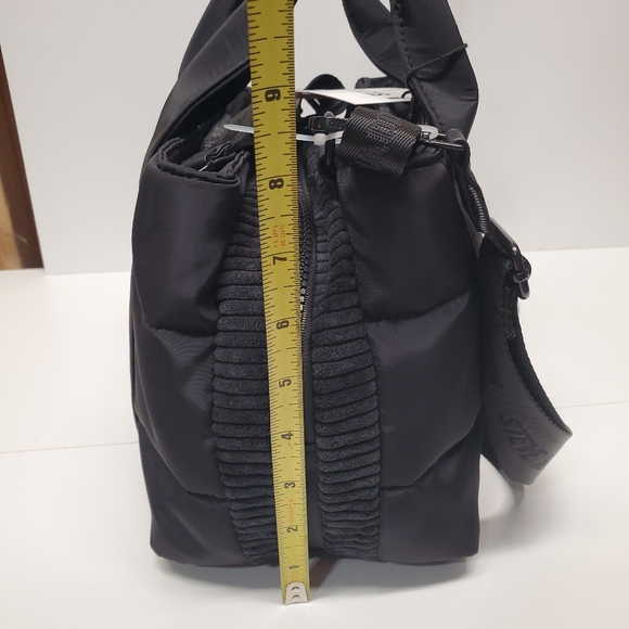 Steve Madden Black Bbando Nylon Puffer Satchel Bag - Picture 4 of 6